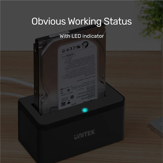 Unitek Y-1078 Hard Drive Docking Station SATA 2.5" / 3.5" with Connection USB 3.0 (Y-1078)