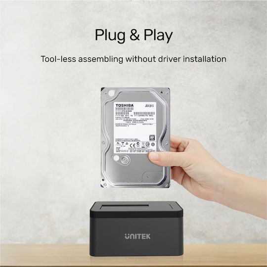Unitek Y-1078 Hard Drive Docking Station SATA 2.5" / 3.5" with Connection USB 3.0 (Y-1078)