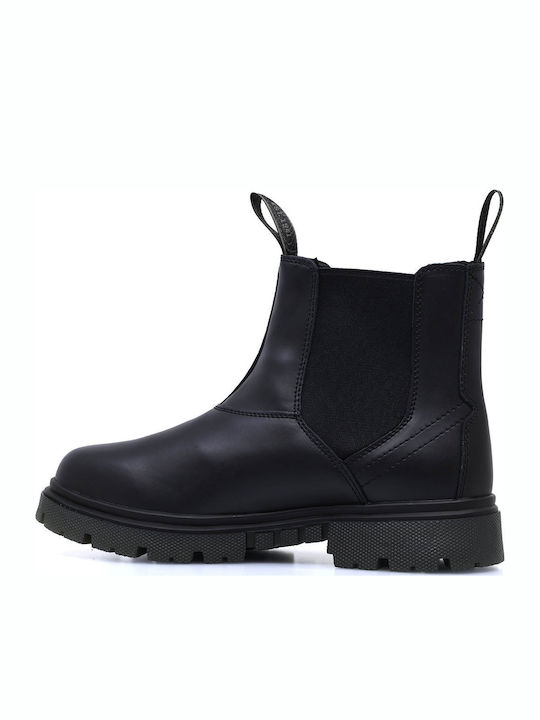 Leder Chelsea Herrenstiefel Schwarz