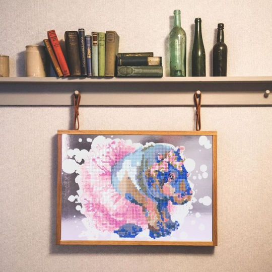 Nice Diamantiny Level Up Δημιουργικό Σετ Παιχνιδιού Μωσαϊκού “watercolor Hippopotamus” Πολύχρωμα Διαμαντάκια 96333 6+ Ετών