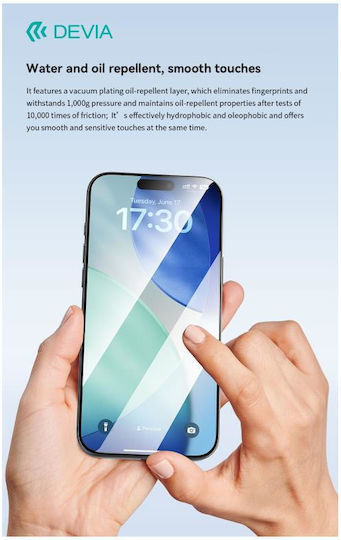 Devia Tempered Glass Μαύρο (iPhone Air)