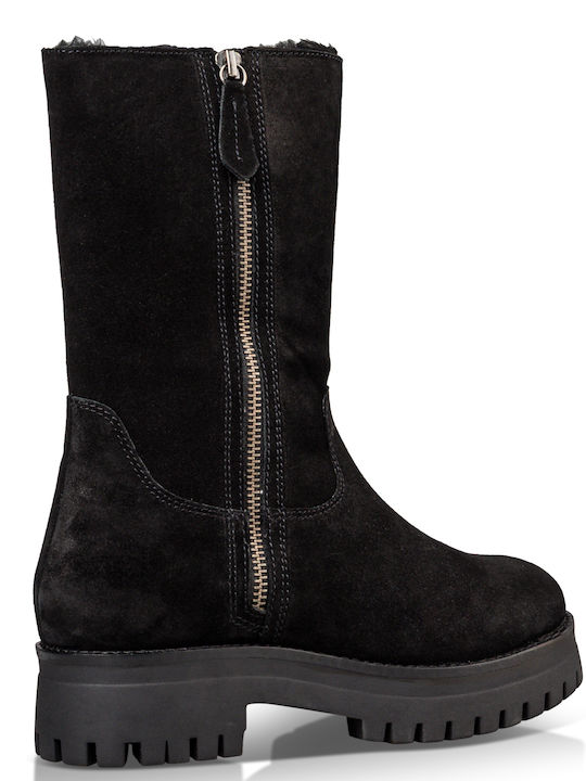 Suede Women's Ankle Boots Black