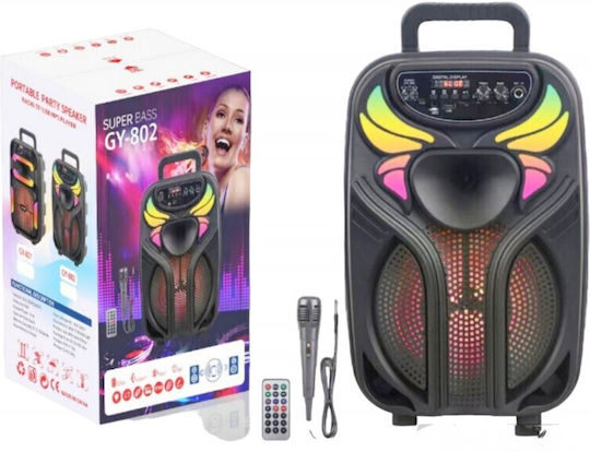 Karaoke Speaker with Wireless Microphone and Lighting Effects GY-802 Black