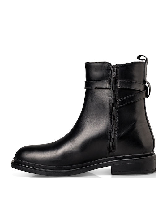 Leather Women's Ankle Boots Black