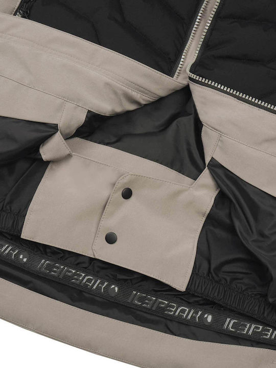 Icepeak 57820542-245 Ανδρικό Μπουφάν Soft Shell για Σκι & Snowboard Γκρι