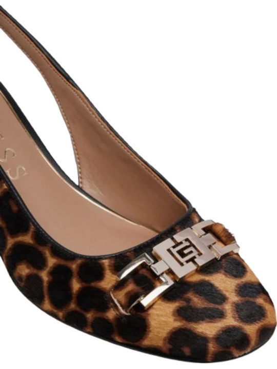 Δερμάτινες Γόβες Animal Print Καφέ