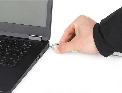 Κλειδαριά Laptop Manhattan Univeral 1,8m 4-m Pin Silver