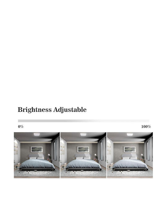 Lightplanet Pătrat Panou LED Putere 18W cu Alb Cald Lumini