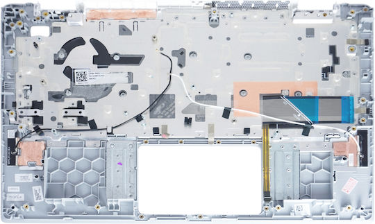 Laptop Keyboard Palmrest Dell Inspiron 14 5490 5498 0x6yxc X6yxc 02pyg9 2pyg9 0tvjy7 0fxf7 Cddp3 0cddp3 00fxf7 0r6gtc R6gtc 0hgwhw US Backlit Silver Code 40989usblpalm