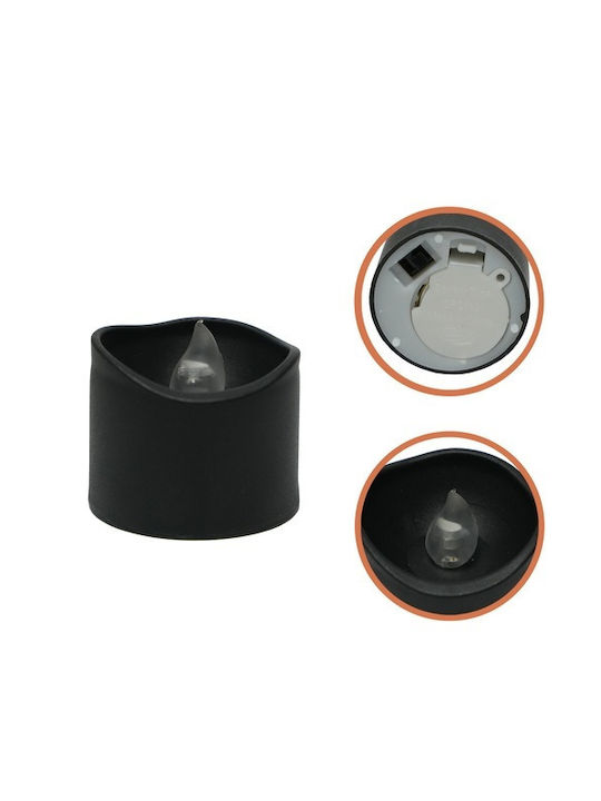 Lustră Decorativă Lumânare Negru 12buc