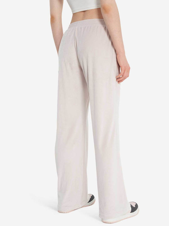 Sweatpants Wide Velvet Pink