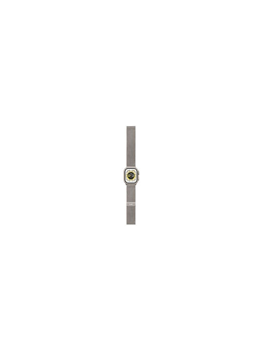 Laut Tragbare Bänder Silber Galaxy Watch Ultra / Ultra 2 Apple Watch 44/45/46mm/Ultra 49mm Laut Tragbare Bänder Silber Galaxy Watch Ultra / Ultra 2 Apple Watch 44/45/46mm/Ultra 49mm