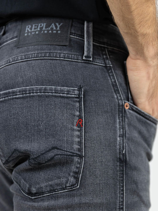 Anbass Men's Jeans Pants with Slim Fit Dark Grey Denim