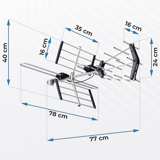 Berdsen Bd-950 Ultra Hd 4k Richtungs Draußen TV-Antenne