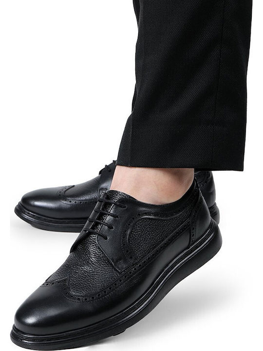 Δερμάτινα Ανδρικά Oxfords Μαύρα