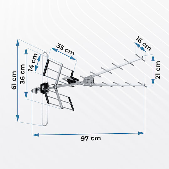 Berdsen Bd-954 Ultra HD 4K Directional Outdoor TV Antenna