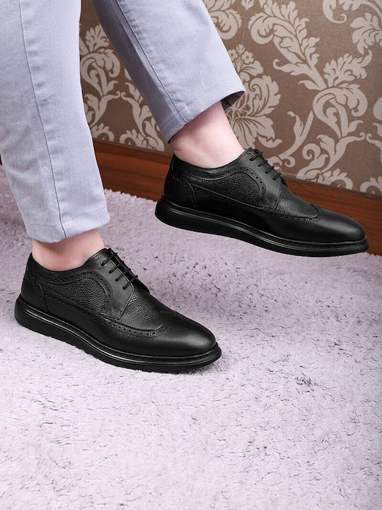 Δερμάτινα Ανδρικά Oxfords Μαύρα