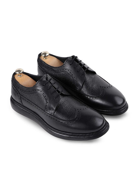 Δερμάτινα Ανδρικά Oxfords Μαύρα