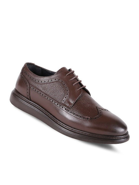 Δερμάτινα Ανδρικά Oxfords Καφέ