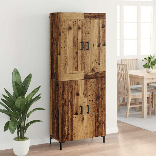 Biblioteci Highboard Lemn Vechi (2 Bucăți) 69,5x34x180 cm