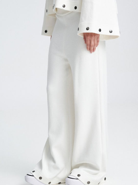Dama Tesatura Pantaloni Alb