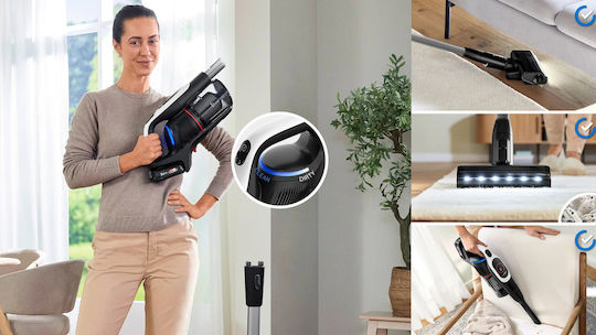 Bosch Unlimited 9 Επαναφορτιζόμενη Σκούπα Stick Μαύρη
