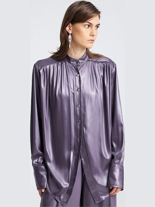 Zoya Women's Shirt Grey Silver