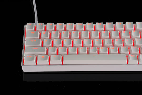 Madlions FIRE 68 Pro Gaming Μηχανικό Πληκτρολόγιο 65% με Magnetic διακόπτες και RGB φωτισμό (Αγγλικό US) Λευκό