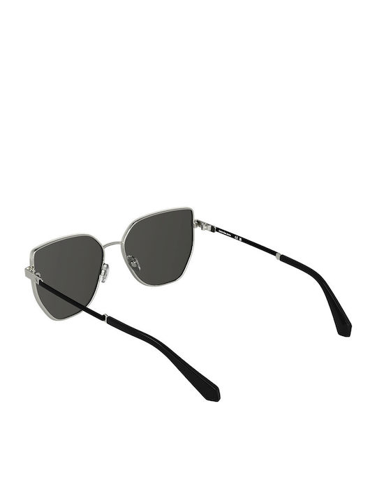 Calvin Klein Feminini Ochelari de soare cu Argintiu Cadru și Gri Lentilă