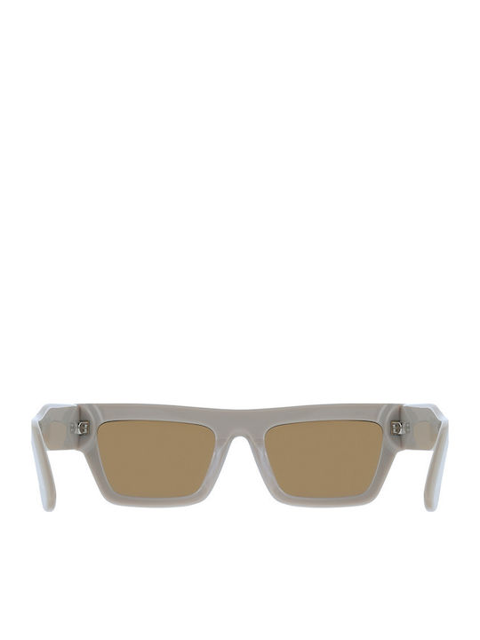 Calvin Klein Unisex Sunglasses with Beige Plastic Frame and Brown Lens CK25510S 209
