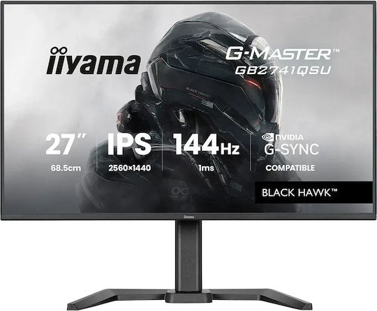 Iiyama G-Master Black Hawk IPS Gaming Monitor 27" QHD 2560x1440 144Hz with Response Time 1ms GTG