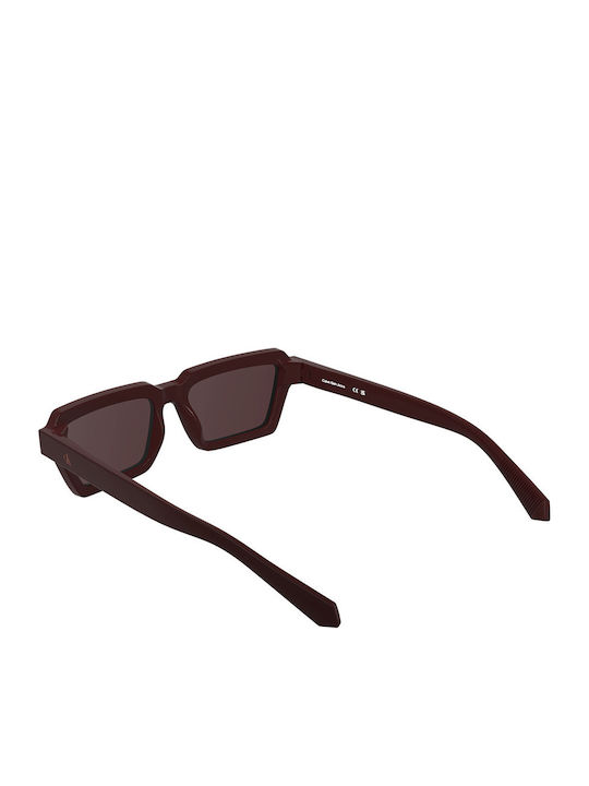 Calvin Klein Feminini Ochelari de soare cu Burgundy Cadru și Roșu Lentilă