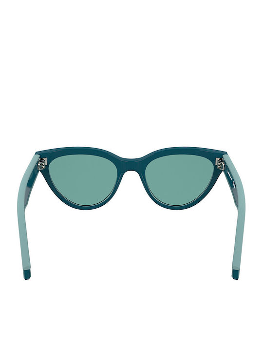 Calvin Klein Feminini Ochelari de soare cu Turcoaz Cadru și Turcoaz Lentilă CKJ25301S 432