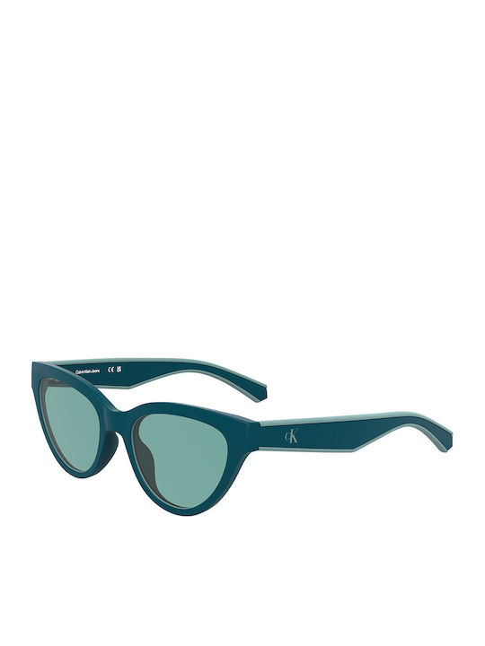 Calvin Klein Feminini Ochelari de soare cu Turcoaz Cadru și Turcoaz Lentilă CKJ25301S 432