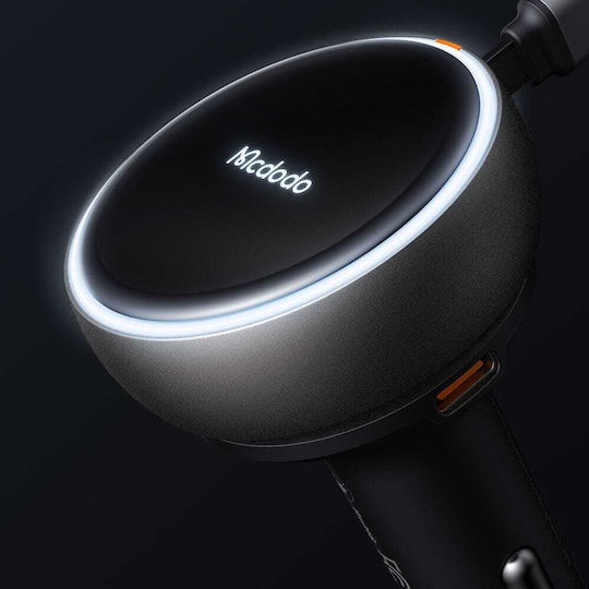 Mcdodo Cc-4850 Auto-Ladegerät 80W 7A Schnellladung mit einem Anschluss: 1xUSB mit Kabel Typ-C,TC-TC Schwarz Farbe