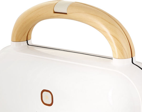 Lauben Sandwich Maker with Removable Plates for 2 Sandwiches 900W White