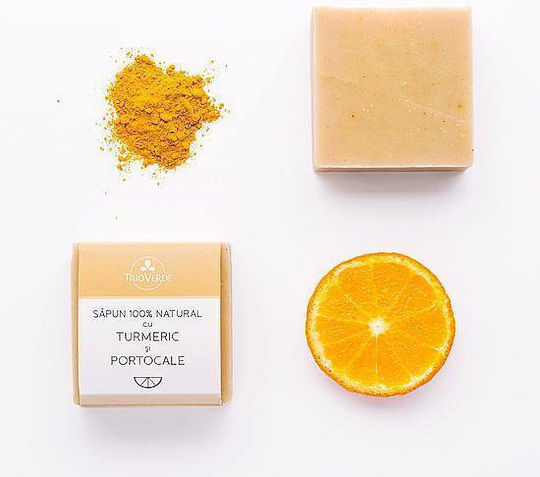 Săpun Solid Curcuma Portocală 100% Natural Trio Verde 110 G