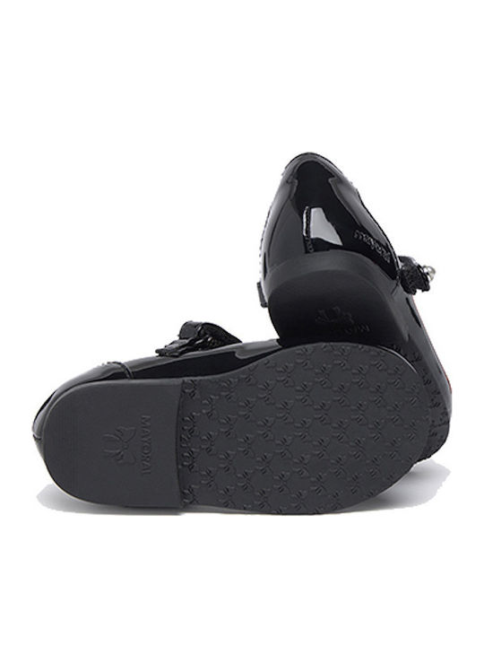 Kids Anatomic Patent Leather Ballerinas Ballet flat with Hoop & Loop Closure Black