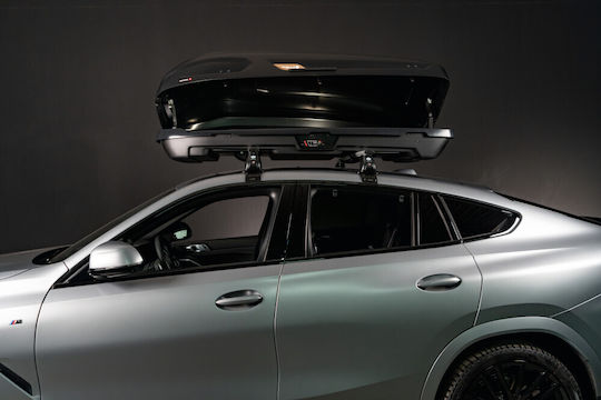 Modula Falcon R Car Roof Box with Dual-Side Opening 550lt Black Matt with Embossed Texture