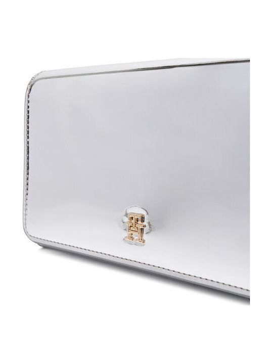 Tommy Leder Damentasche Schultertasche Silber