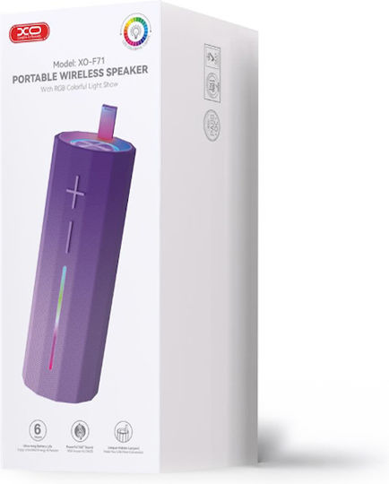 XO F71 Ηχείο Bluetooth 5W με Ραδιόφωνο και Διάρκεια Μπαταρίας έως 5 ώρες Μωβ