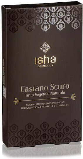 Natürliche Dunkelbraune Haarfärbemittel 100g Isha