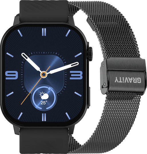 Gravity GT15 40mm Smartwatch mit Herzfrequenzsensor Schwarz