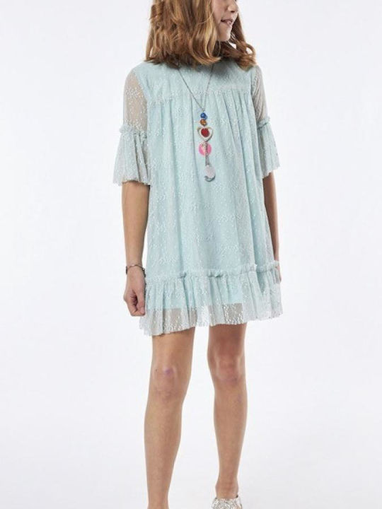 Kinderkleid Kurzärmelig Tüll Mint