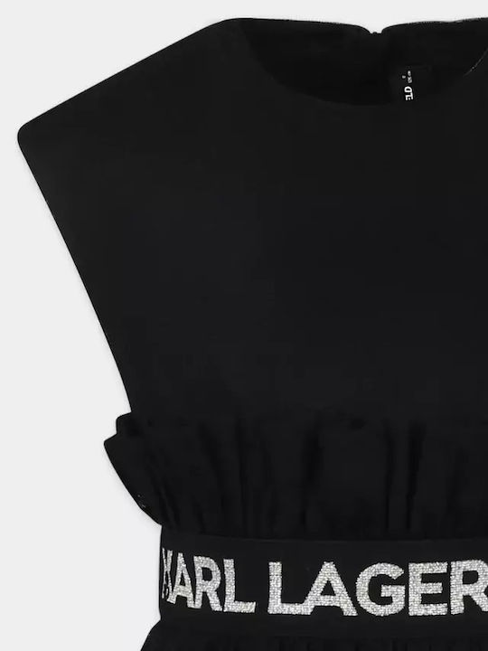 Παιδικό Φόρεμα Αμάνικο Τούλινο Black