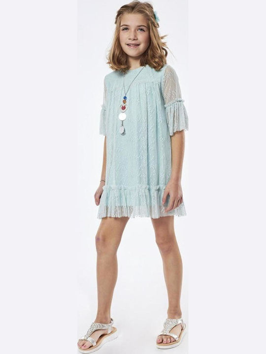 Kinderkleid Kurzärmelig Tüll Mint