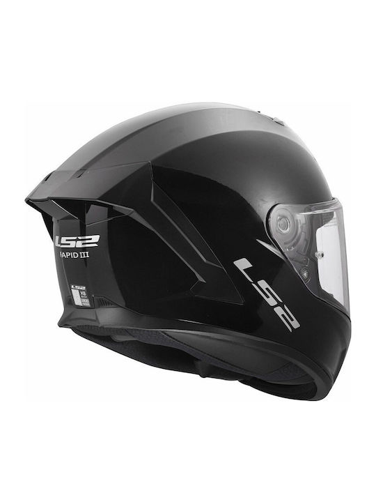 FF820 Rapid III Black Gloss Κράνος Μηχανής Full Face ECE 22.06 1350gr