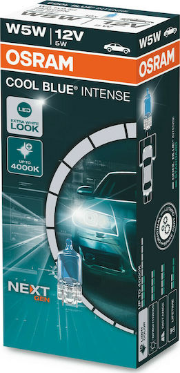 Osram Λάμπα Αυτοκινήτου & Μοτοσυκλέτας Cool Blue Intense Next Generation W5W Θερμό Λευκό 12V 5W