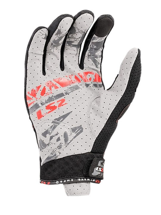 LS2 Chaki Sommer Herren Motorradhandschuhe Schwarz