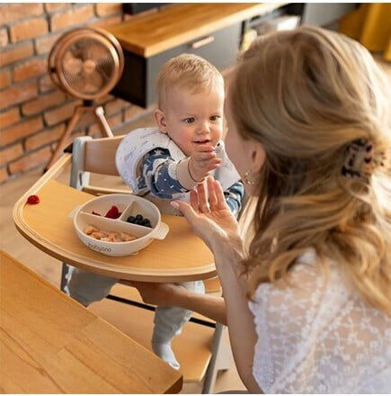 Babyono Baby Food Plate made of Silicone Beige